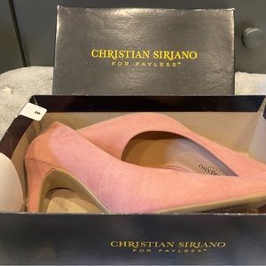 Size 8 pointed toe Christian Siriano pink heels